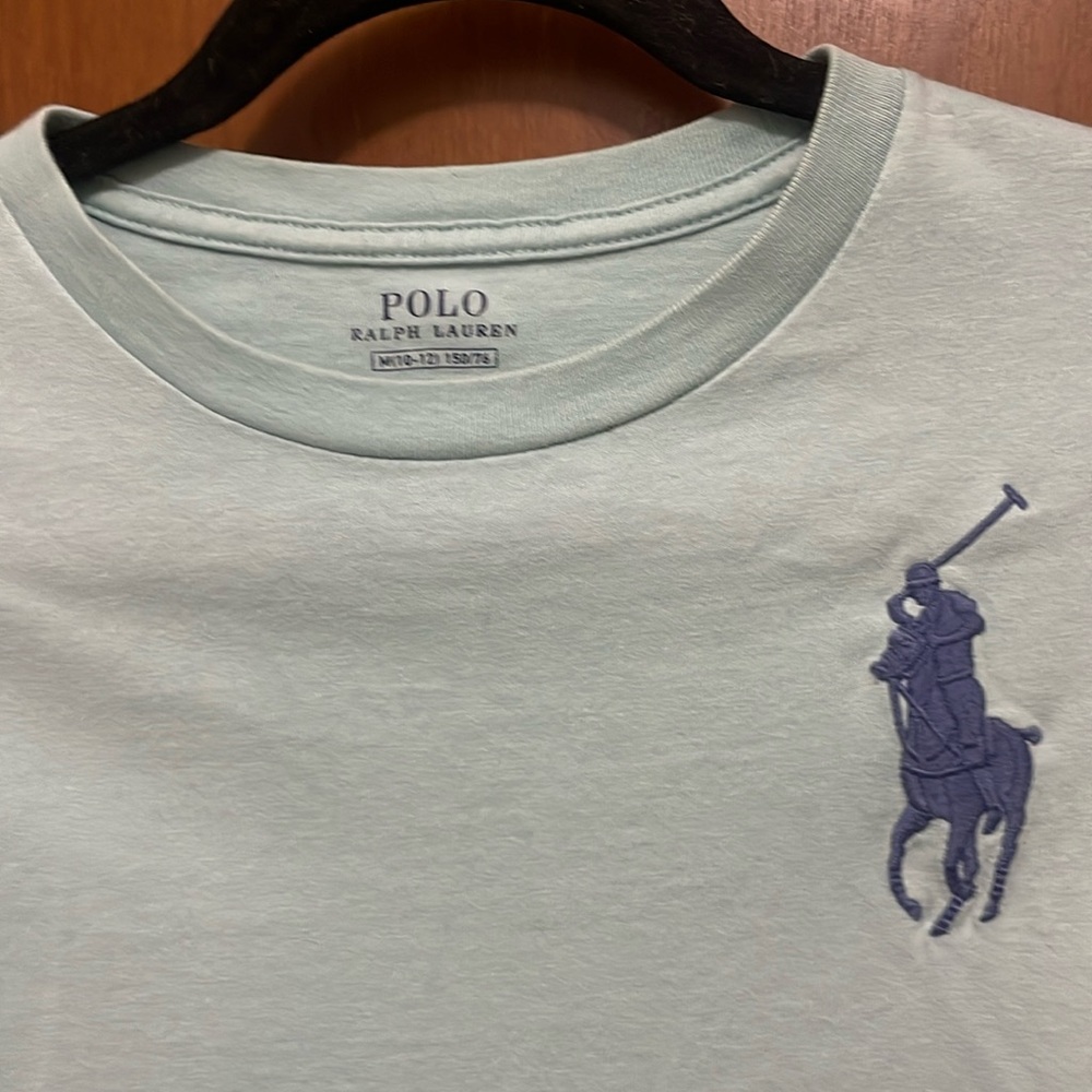 Light blue polo T-shirt